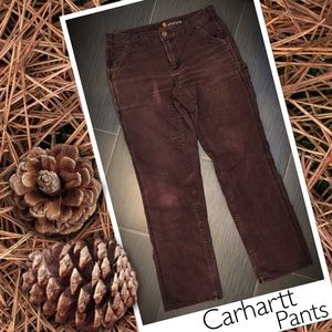 Dark Brown Carhartt Crawford Cargo Work Pants